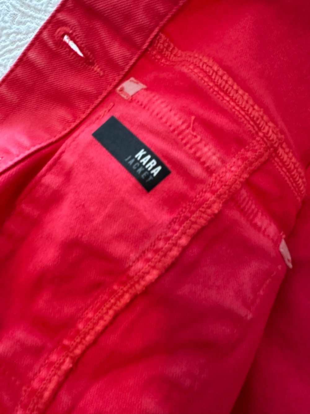 Kut from the Kloth Bright Pink Denim Jacket - Picture 7 of 16